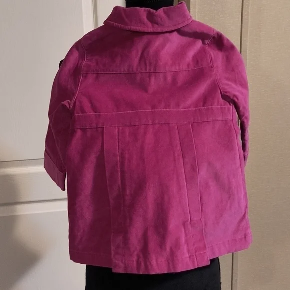 george Pink Little Girl Velour Coat For 24 monts - Picture 2 of 13